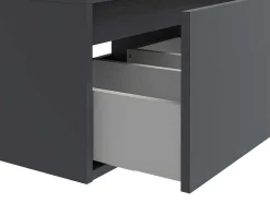 Hangende Badkamermeubel In Antracietgrijze Kleur Met Dubbele Wastafel - L150 Cm - Isaure Ii