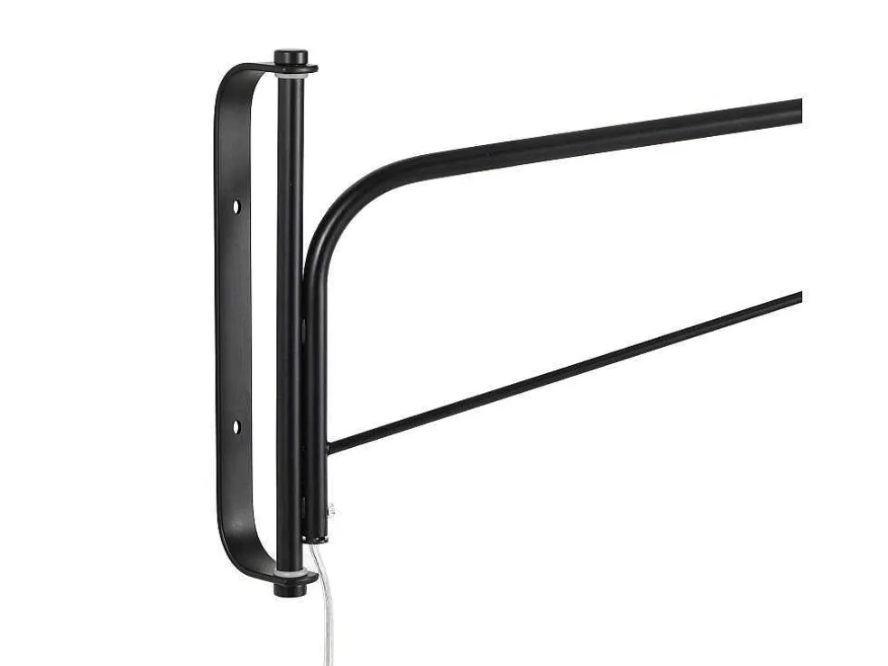 Hangende Wandlamp Van Gebogen Metaal - L65 X D10 X H25 Cm - Zwart En Koperkleurig - Colwood