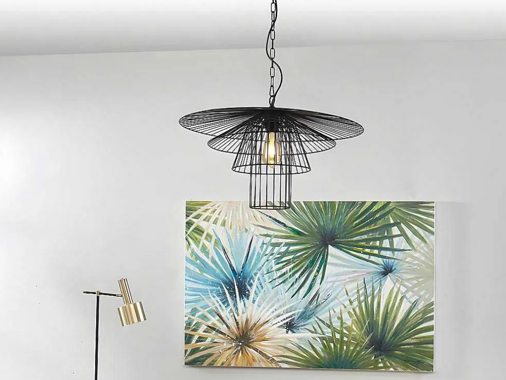 Hanglamp Met Draden Vlindermodel Machaon - Metaal - L59 X H95 Cm - Zwart