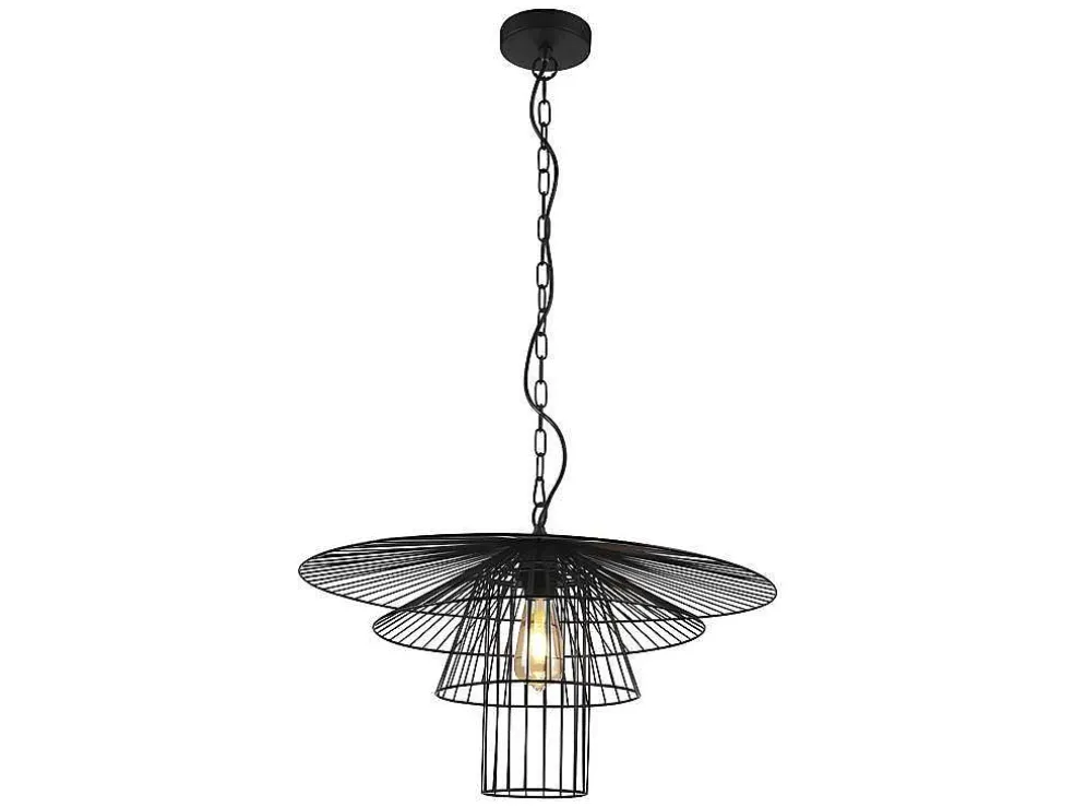 Hanglamp Met Draden Vlindermodel Machaon - Metaal - L59 X H95 Cm - Zwart