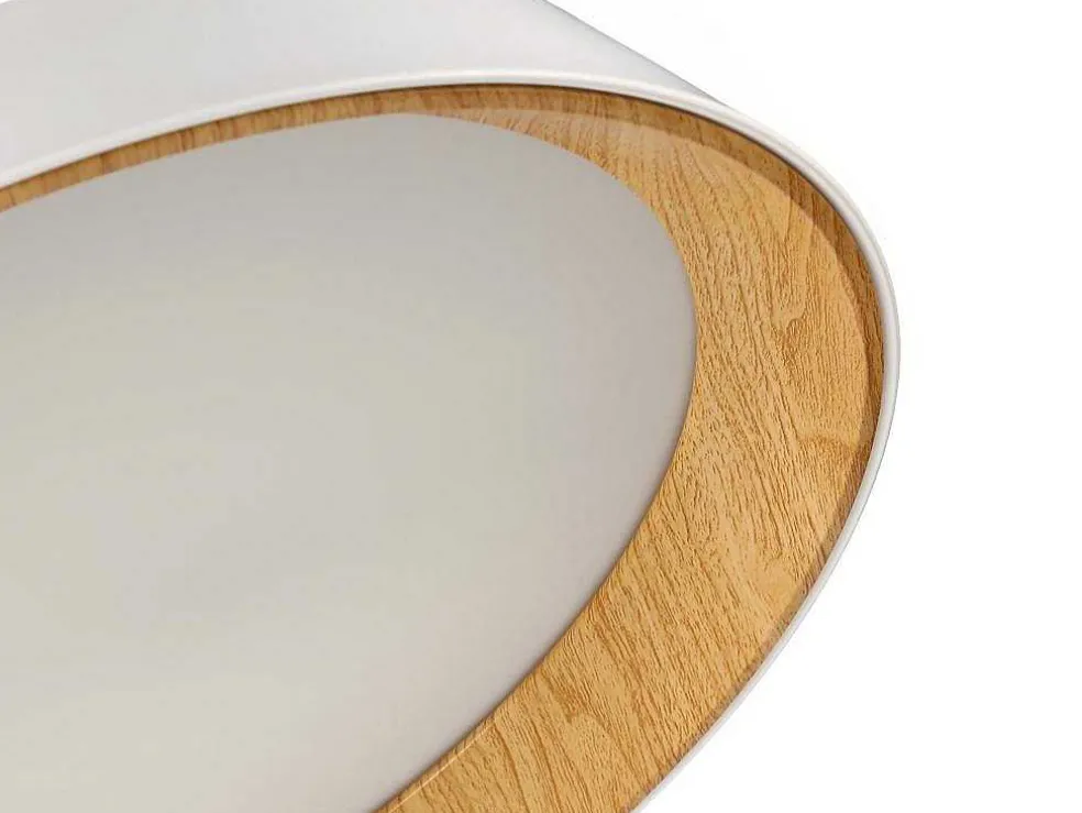 Hanglamp Met Ledverlichting Van Metaal En Aluminium - D45 Cm - Wit En Naturel - Derry