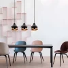 Hanglamp Met Verstelbare Hoogte Yildo - 3 Kappen - L67 X H25/111 Cm - Zwart En Koperkleurig