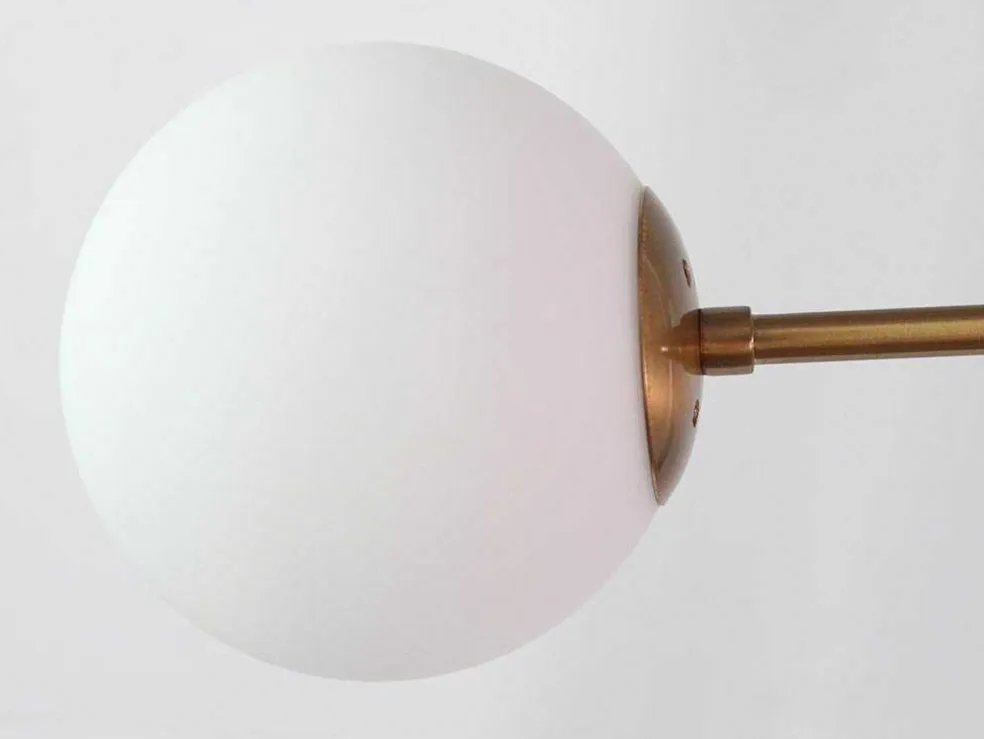 Hanglamp Van Glas En Metaal - D90 X H182 Cm - Goud - Kenora