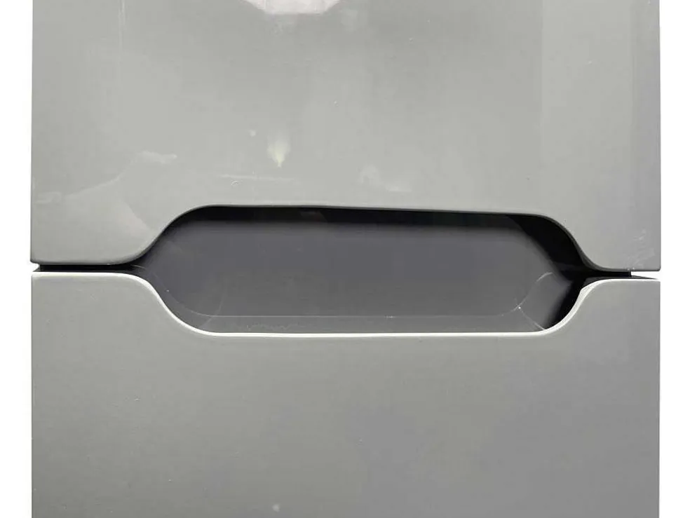 Hangmeubel Enkele Wastafel Met Kolom - Grijs - 80 Cm - Stefanie