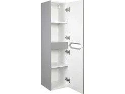 Hangmeubel Enkele Wastafel Met Kolom - Grijs - 80 Cm - Stefanie