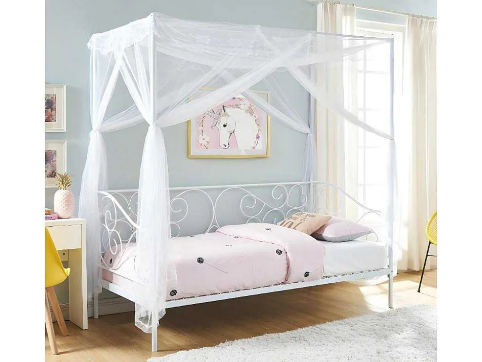 Hemelbed Vivian - 90X200 Cm - Wit