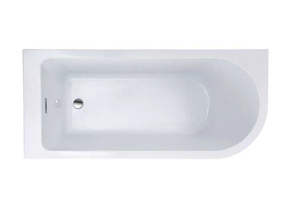 Hoekbad - 201 Liter - 150 X 75 X 58 Cm - Wit - Linkse Hoek - Anika