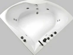 Hoekbadkuip Agyness - 263L - 135 X 135 X H57 Cm