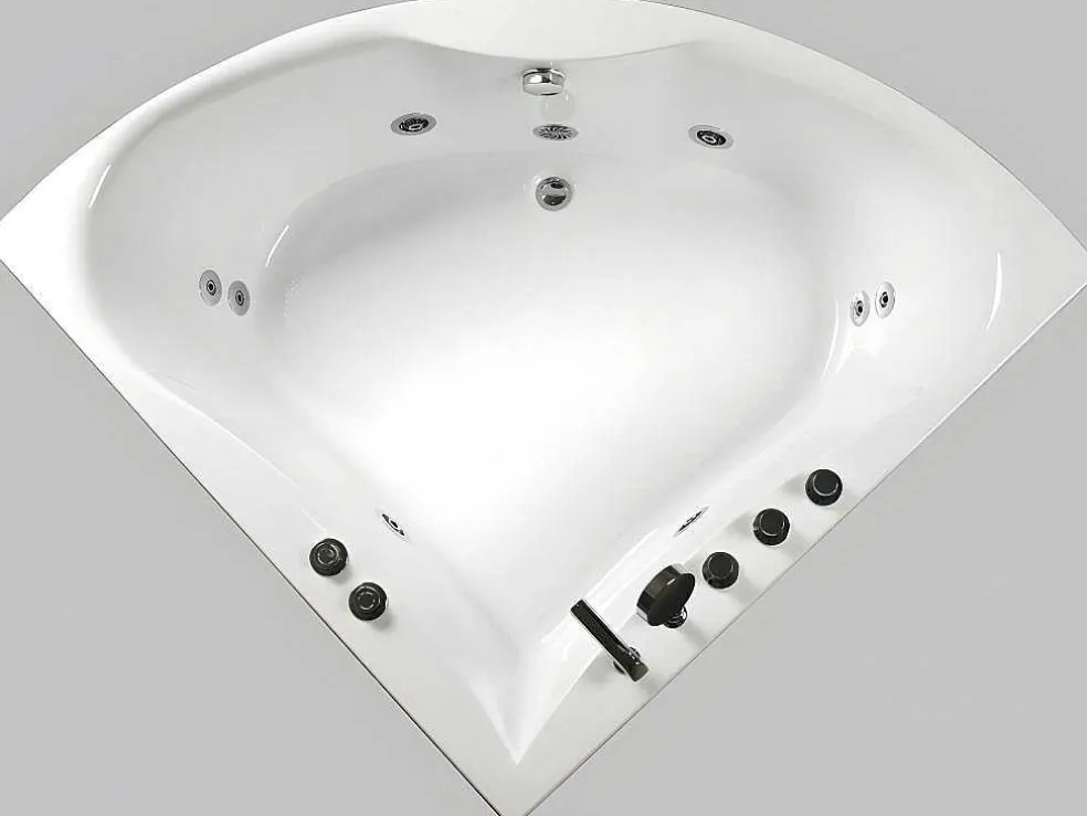 Hoekbadkuip Agyness - 263L - 135 X 135 X H57 Cm