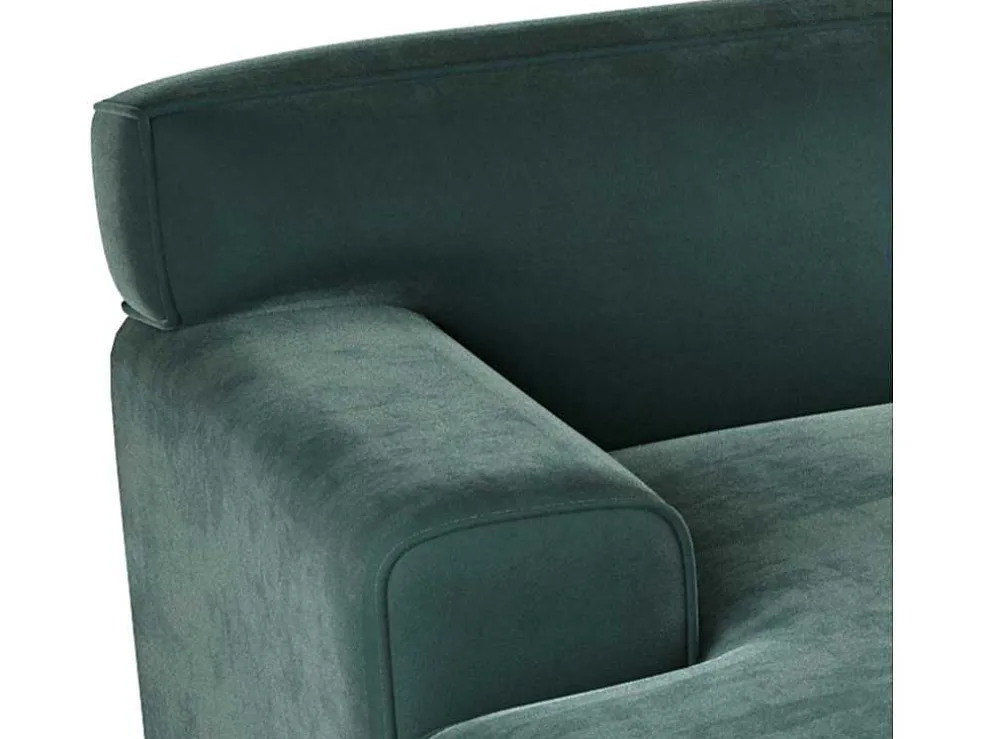 Hoekbank Met Hoek Links Van Blauw Velours Otrano