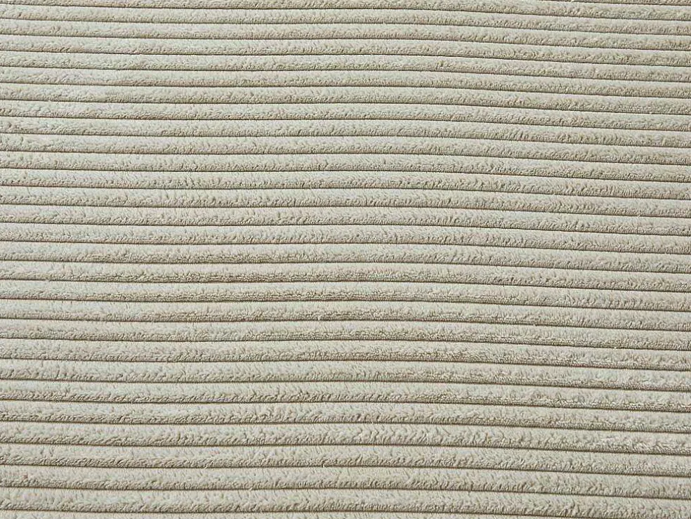 Hoekbank Mondovi Van Ribfluweel - Beige - Hoek Rechts