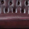 Hoekbank Van 100% Buffelleer Chesterfield Brenton - Kersenrood - Hoek Rechts
