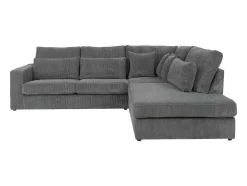 Hoekbank Van Ribfluweel Mondovi - Grijs - Hoek Rechts