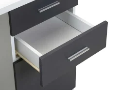 Hoekbureau Norwy - 2 Deuren & 2 Laden - Mdf Blad Met Granieteffect