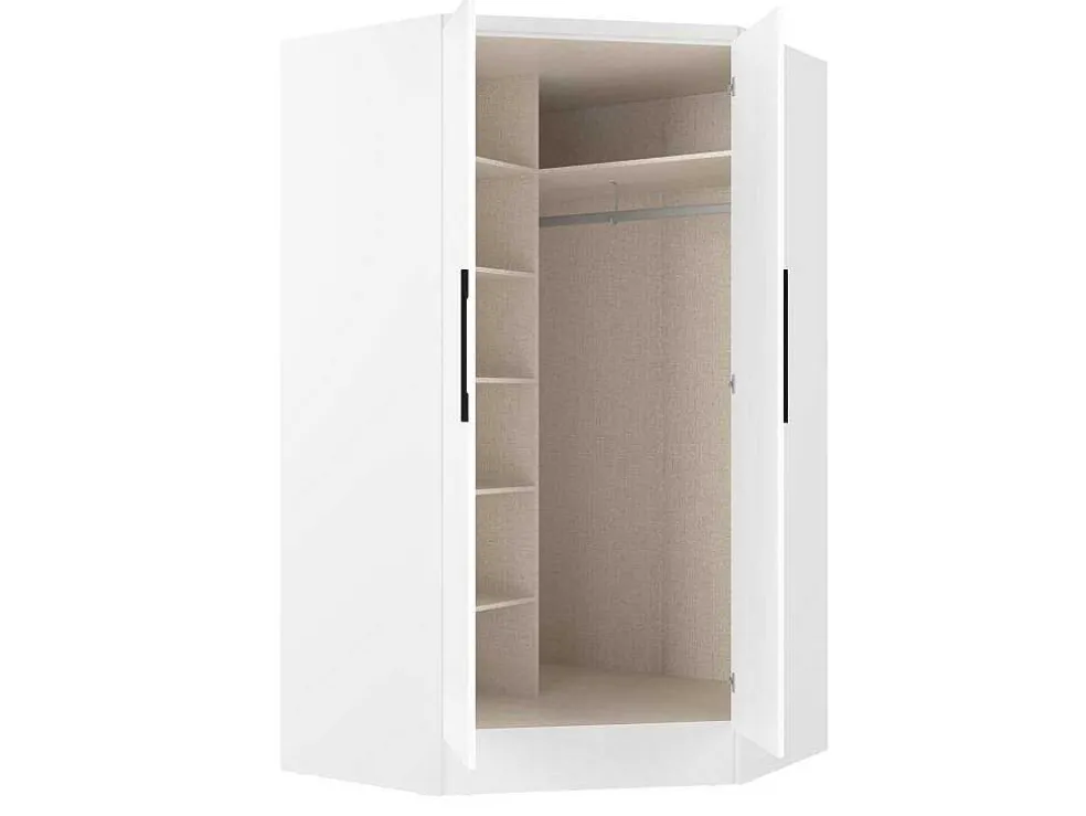 Hoekkast Met 2 Deuren - L101 Cm - Wit - Aurali