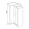 Hoekkast Met 5 Deuren - L173 Cm - Wit - Listowel