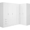 Hoekkast Met 6 Deuren En 3 Lades - L213 Cm - Wit - Listowel