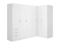 Hoekkast Met 6 Deuren En 3 Lades - L213 Cm - Wit - Listowel