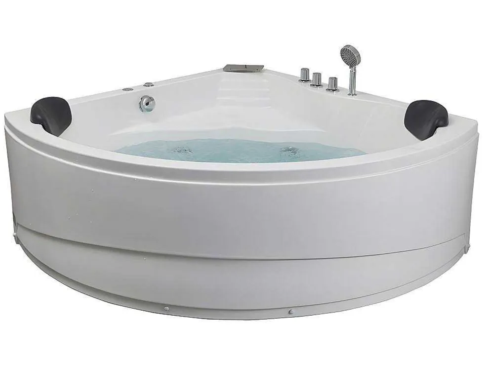 Hoekmassagebad Met Watervalsysteem Aglena - 2 Personen - 350 L - 150 X 150 X 60 Cm