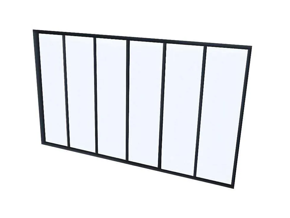 Hoekraam Werkplaats Van Gepoedercoat Aluminium - L180 X B60 X H130 Cm - Zwart - Bayview