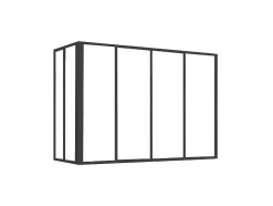 Hoekraam Werkplaats Van Gepoedercoat Aluminium - L120 X B60 X H130 Cm - Zwart - Bayview