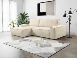 Hoekslaapbank Van Teddy Stof - Beige - Hoek Links - Amelia Van Pascal Morabito