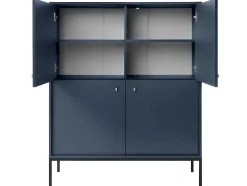 Hoge Buffetkast Bogdan - 4 Deuren - Blauw