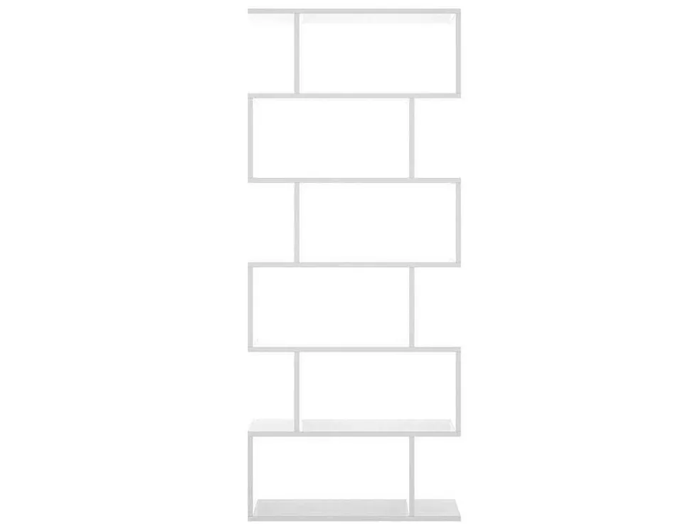 Hoge Stellingkast Tomini - 6 Vakken - Kleur: Wit