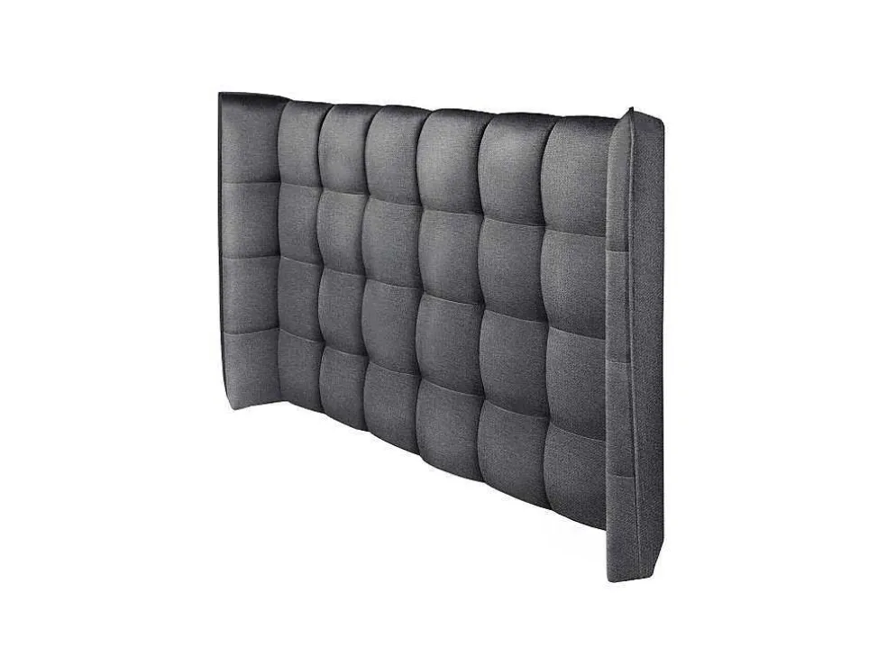 Hoofdbord Bed - Gebogen - 140 Cm - Stof - Grijs - Ludesa