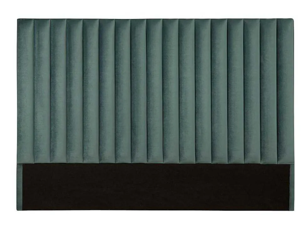 Hoofdeinde Sarah Met Verticale Naden - 160 Cm - Fluweel - Amandelgroen