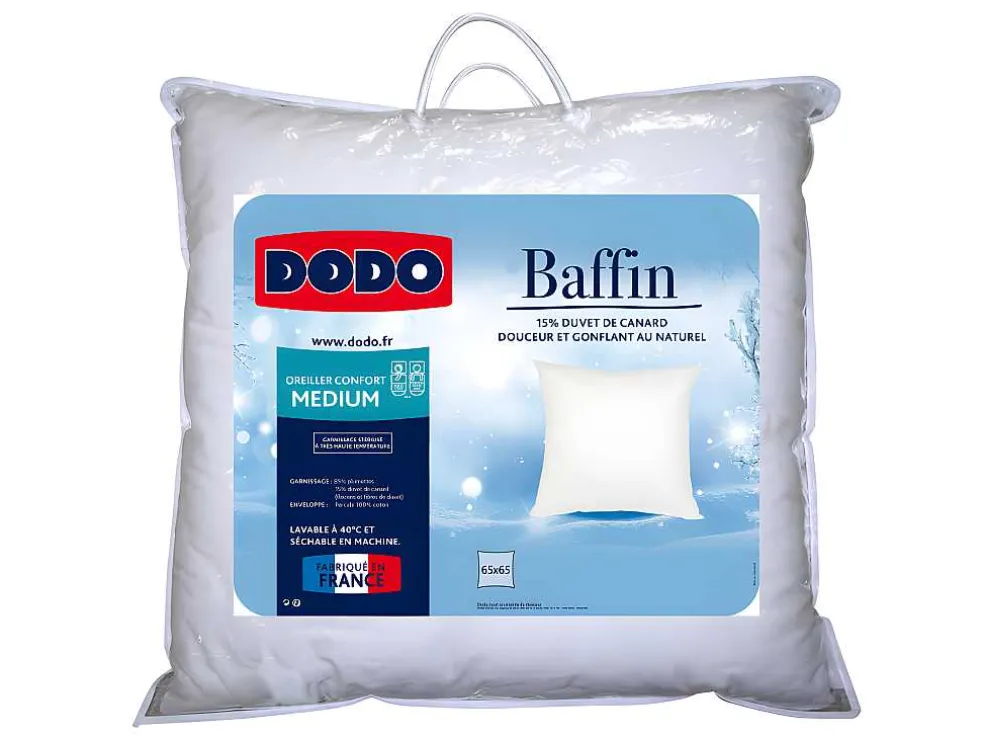 Hoofdkussen Dodo Natuurlijk Dons Baffin - 65 X 65 Cm