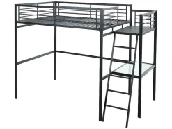 Hoogslaper Casual - Met Bureau - Kleur: Antraciet - Inclusief Matras 140 X 190 Cm