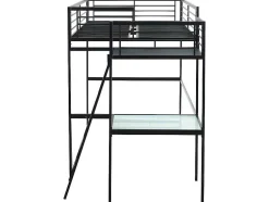 Hoogslaper Casual - Met Bureau - Kleur: Antraciet - Inclusief Matras 140 X 190 Cm
