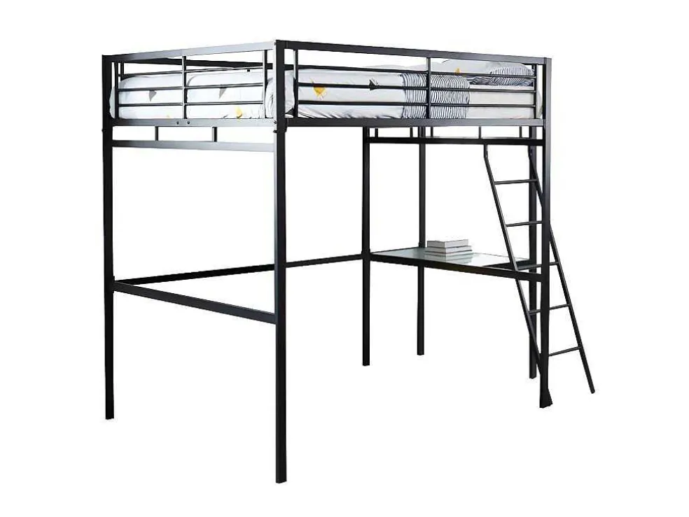 Hoogslaper Casual Ii - Bed 140 X 190 Cm - Bureau - Antraciet