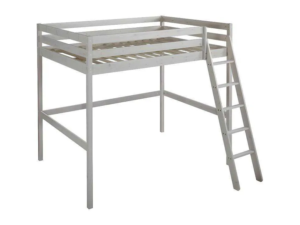 Hoogslaper Gedeon - 140 X 190 Cm - Massief Grenen - Gebleekt
