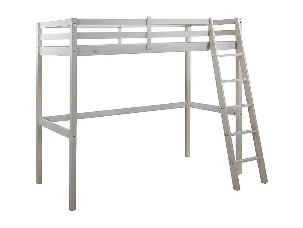 Hoogslaper Gedeon - 90 X 190 Cm - Massief Grenen - Gebleekt