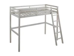 Hoogslaper Gedeon Ii - 90 X 190 Cm - Massief Grenen - Gebleekt + Matras