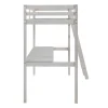 Hoogslaper Gedeon Ii - 90 X 190 Cm - Met Bureau - Massief Grenen - Gebleekt + Matras