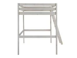 Hoogslaper Gedeon Ii - 140 X 190 Cm - Massief Grenen - Gebleekt + Matras