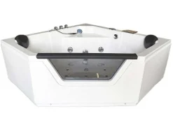 Hydromassagebad 150 X 150 Cm Dubbele Pomp 12 Jets Hibiscus