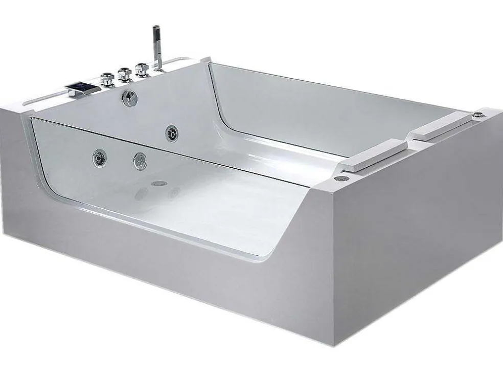 Hydromassagebad Met 2 Panoramische Glazen 170 X 120 Cm 8 Jets Gemma