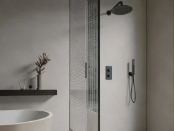 Inbouw Douche Met Thermostatische Mengkraan - Mat Zwart - Timavo