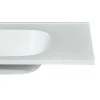 Inbouwwastafel In Hars Met Steenlook - Wit - L80 X B46 Cm - Okiwa