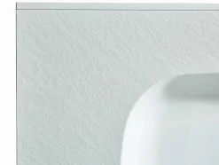 Inbouwwastafel In Hars Met Steenlook - Wit - L80 X B46 Cm - Okiwa