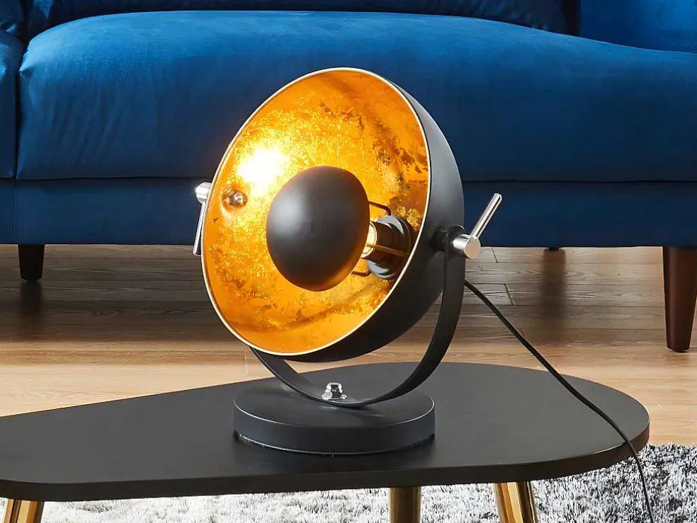 Industriele Lamp Movie - H37 Cm - Tweekleurig Goud En Zwart Van Het Merk Inside Art