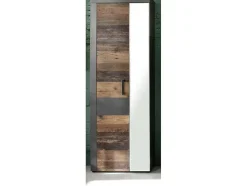 Irwin Kledingkast 2 Deuren, Grijs Matera Decor, Old Wood Decor.