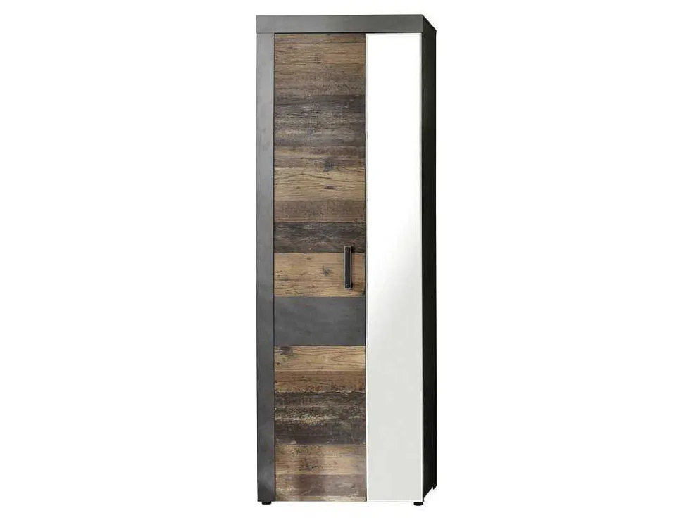 Irwin Kledingkast 2 Deuren, Grijs Matera Decor, Old Wood Decor.