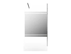 Italiaanse Douchewand Mat Zwart Met Spiegeleffect - 120 X 200 Cm - Zenado