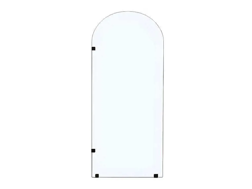Italiaanse Douchewand Ronde Hoeken - 90 X 215 Cm - Airlie