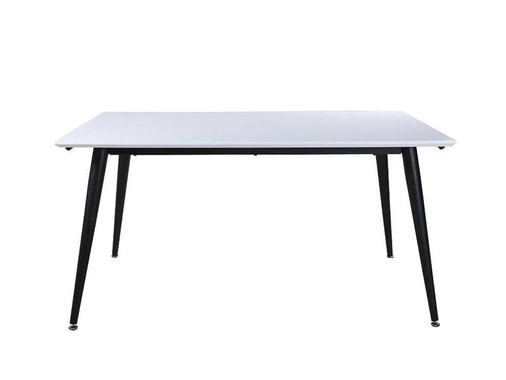 Jimmy Eetkamertafel 90X150/240Cm Met Extra Plaat Hpl Wit.